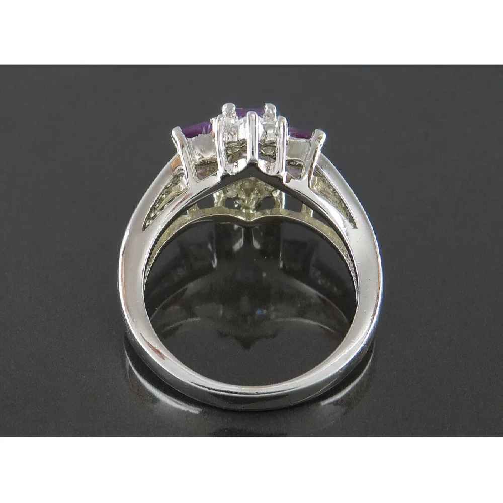 Price and Buy Purple Amethyst Silver Ring For Women Maleka - Image 4