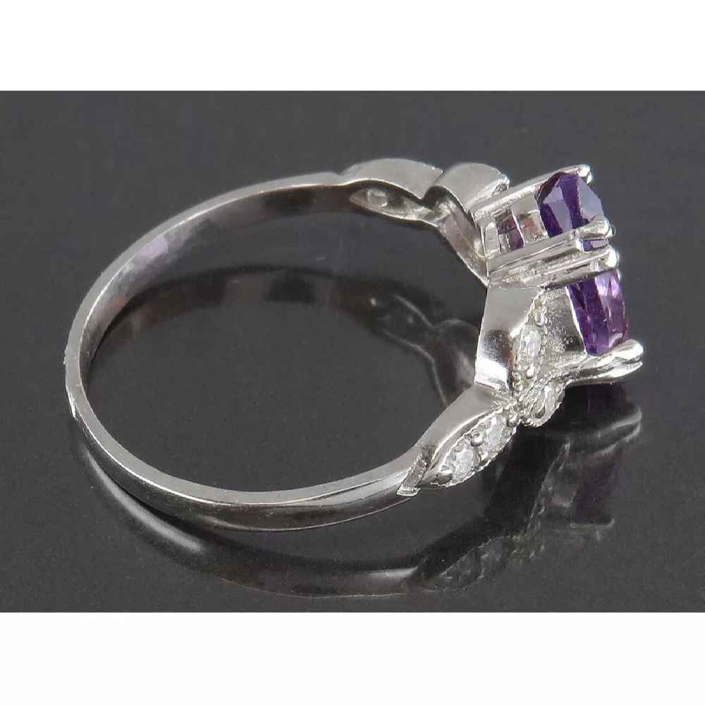 Price and Buy Purple Amethyst Silver Ring For Women Mana - Image 4