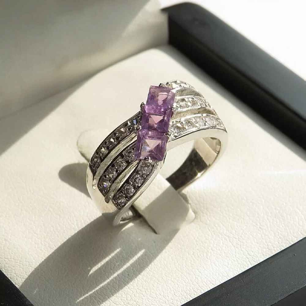 Price and Buy Purple Amethyst Silver Ring For Women Nastaran