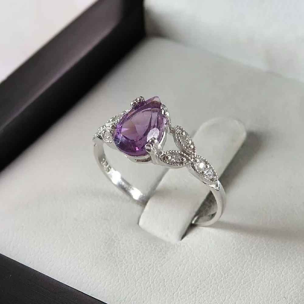 Price and Buy Purple Amethyst Silver Ring For Women Nazanin