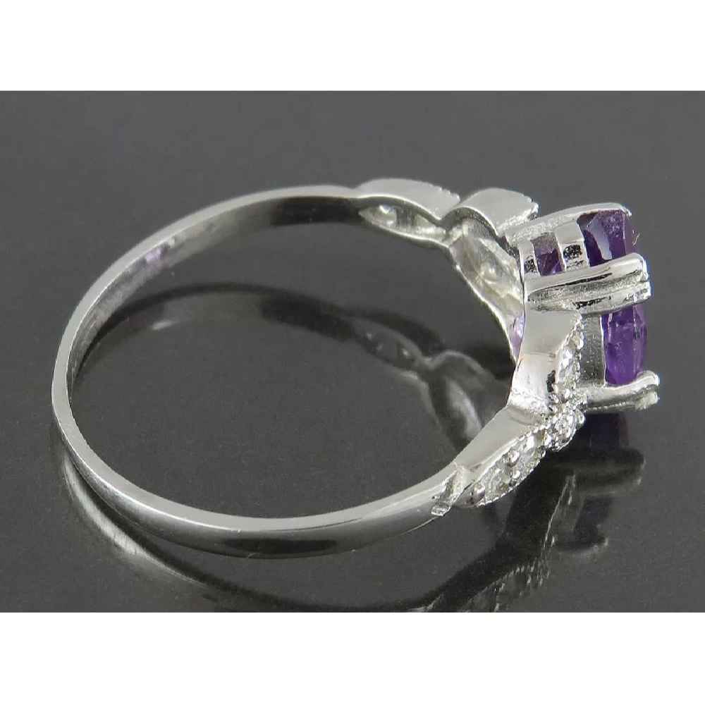 Price and Buy Purple Amethyst Silver Ring For Women Nazanin - Image 4