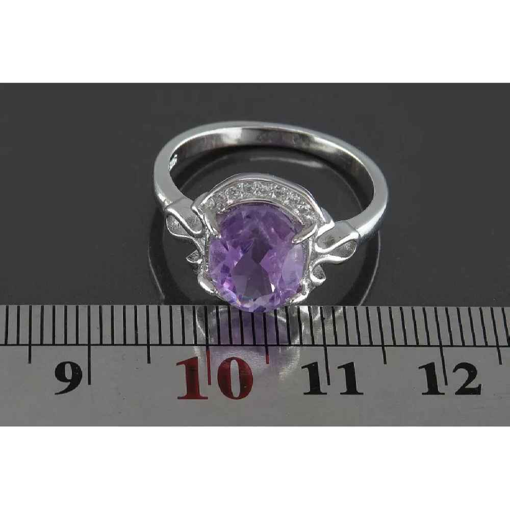 Price and Buy Purple Amethyst Silver Ring For Women Nazi - Image 5