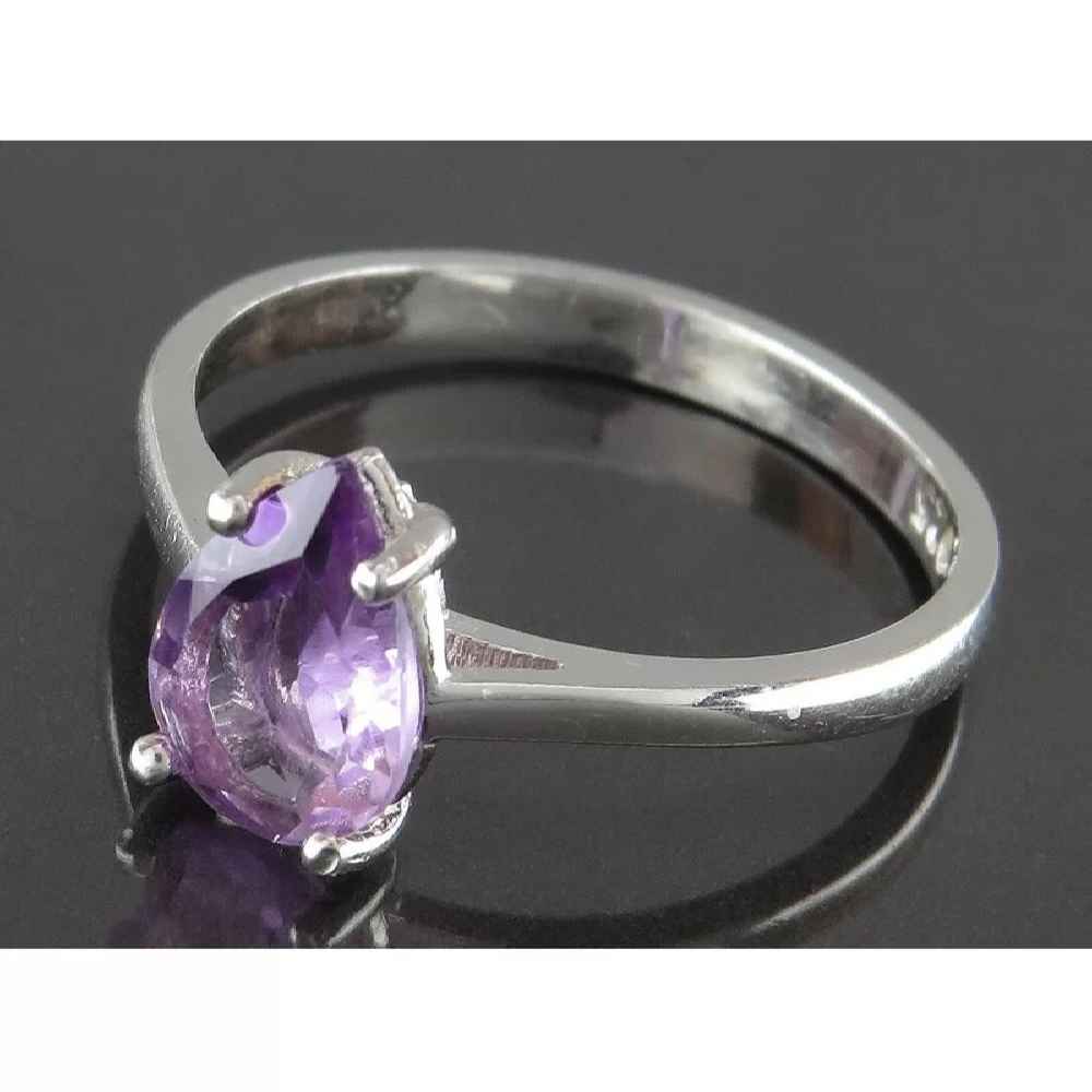 Price and Buy Purple Amethyst Silver Ring For Women Zarif - Image 5