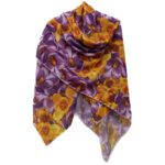 Price and Buy Purple Four Seasons Cotton Scarf – With A Very Beautiful Floral Design