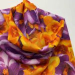 Price and Buy Purple Four Seasons Cotton Scarf – With A Very Beautiful Floral Design - Image 5