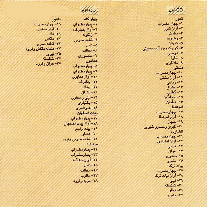 Price and Buy Radif of Up Piches Abol Hassan Saba Album by Homayoun Khorram - Image 3