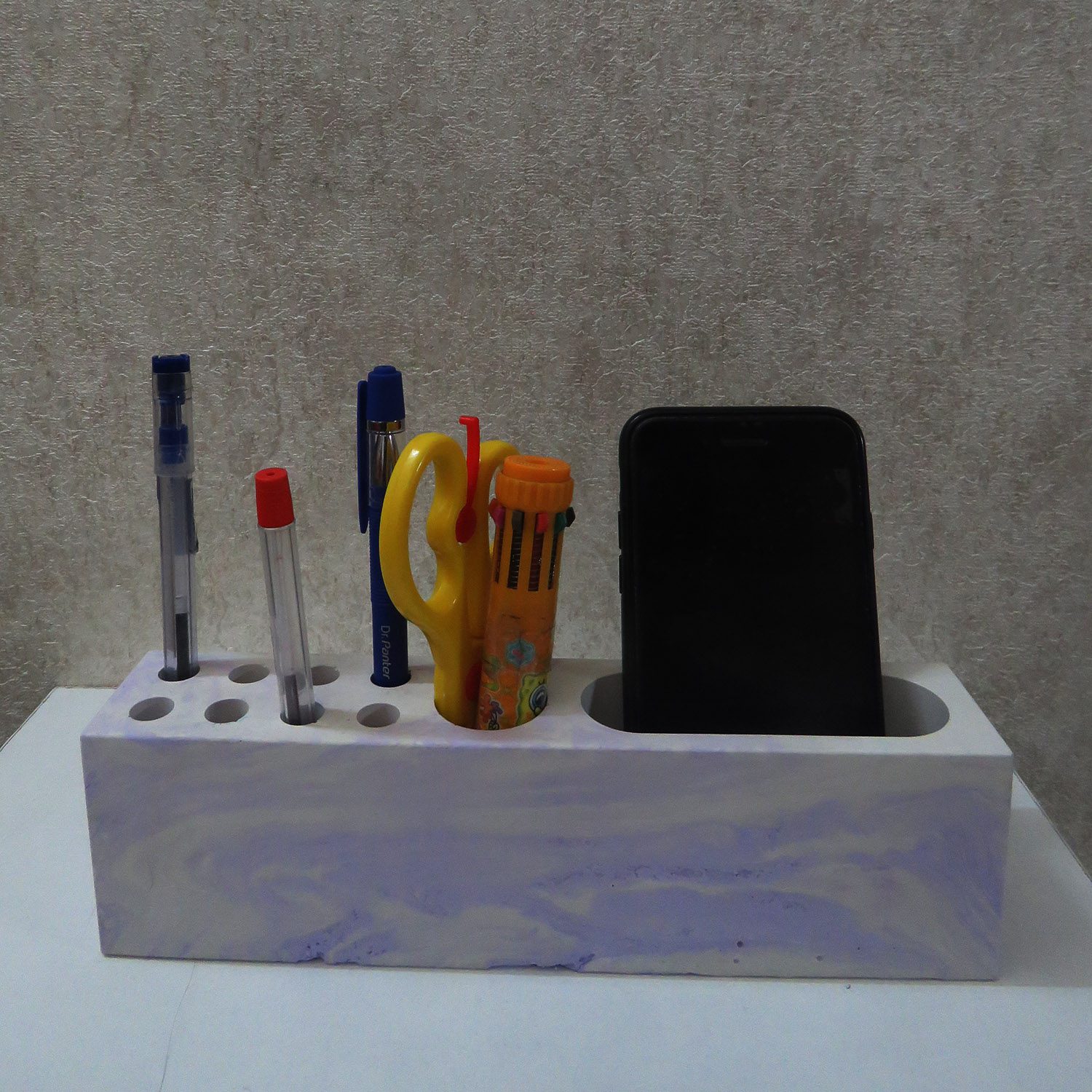 Price and Buy Rage Tone – Bold Marble Design Pen Holder in Stone Finish - Image 4