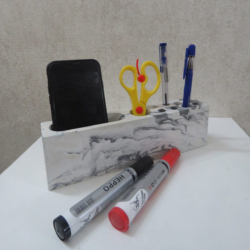 Price and Buy Rage Tone – Bold Marble Design Pen Holder in Stone Finish - Image 5