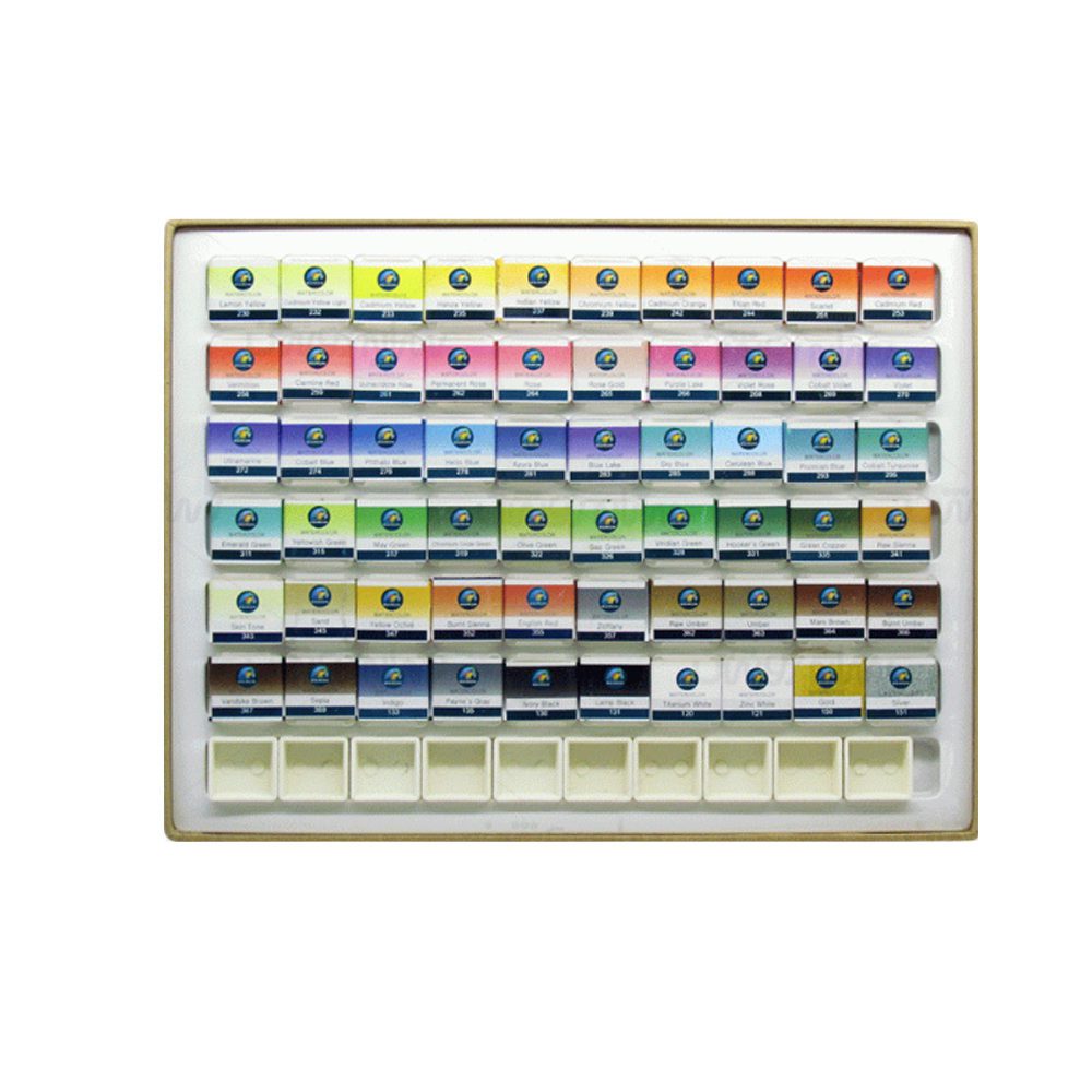 Price and Buy Raimon 60-Color Watercolor Set in Wooden Box - Image 3