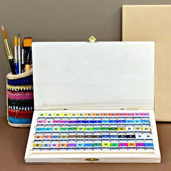 Price and Buy Raimon 70-Color Watercolor Set in Wooden Box - Image 3