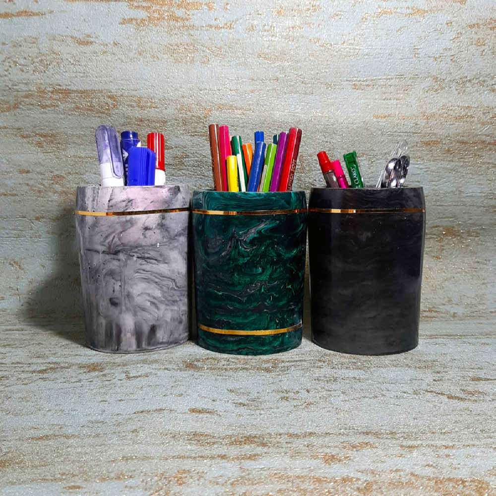 Price and Buy Rasa Design – Stone Pen Holder with Marble Effect for Minimalist Desks - Image 3