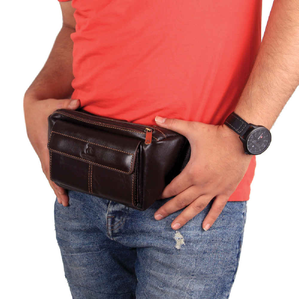 Price and Buy Real Leather Fanny Pack with Adjustable Belt for Everyday Carry - Image 5