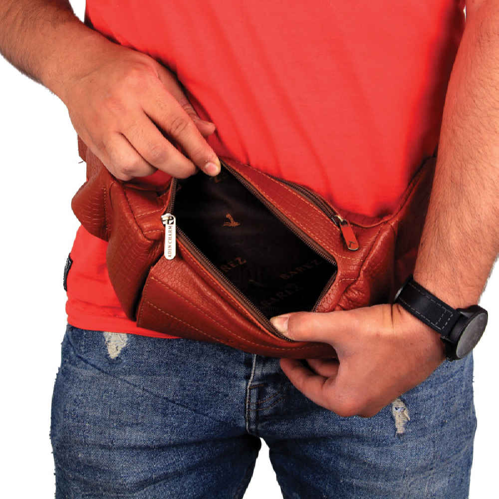 Price and Buy Real Leather Waist Pack with Adjustable Belt – Stylish Accessory for Everyday Carry - Image 4