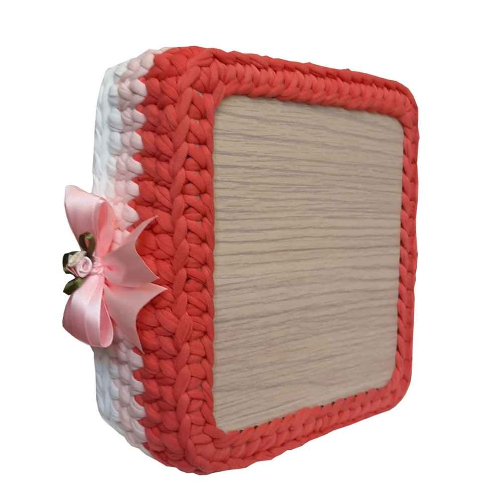 Price and Buy Red & Pink Crochet Storage Basket Yarn Model Haleh - Image 3