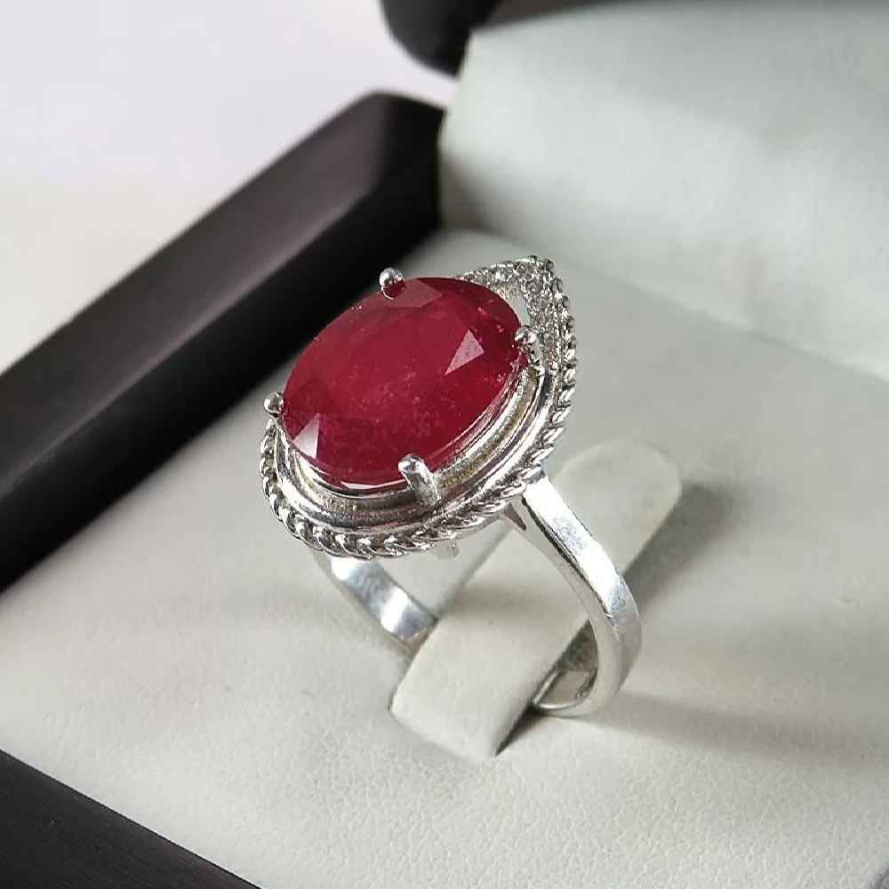 Price and Buy Red Ruby Engagement Silver Ring Bliss for Women Kiana Ashki