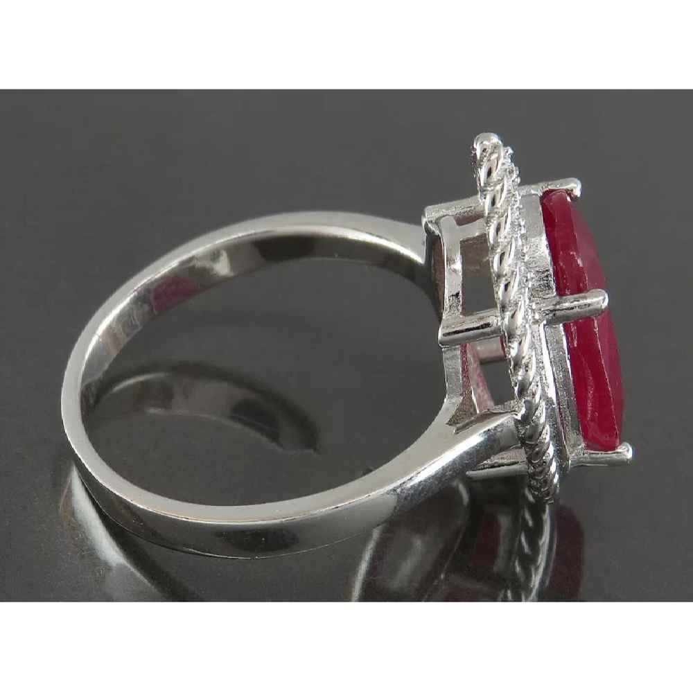 Price and Buy Red Ruby Engagement Silver Ring Bliss for Women Kiana Ashki - Image 4