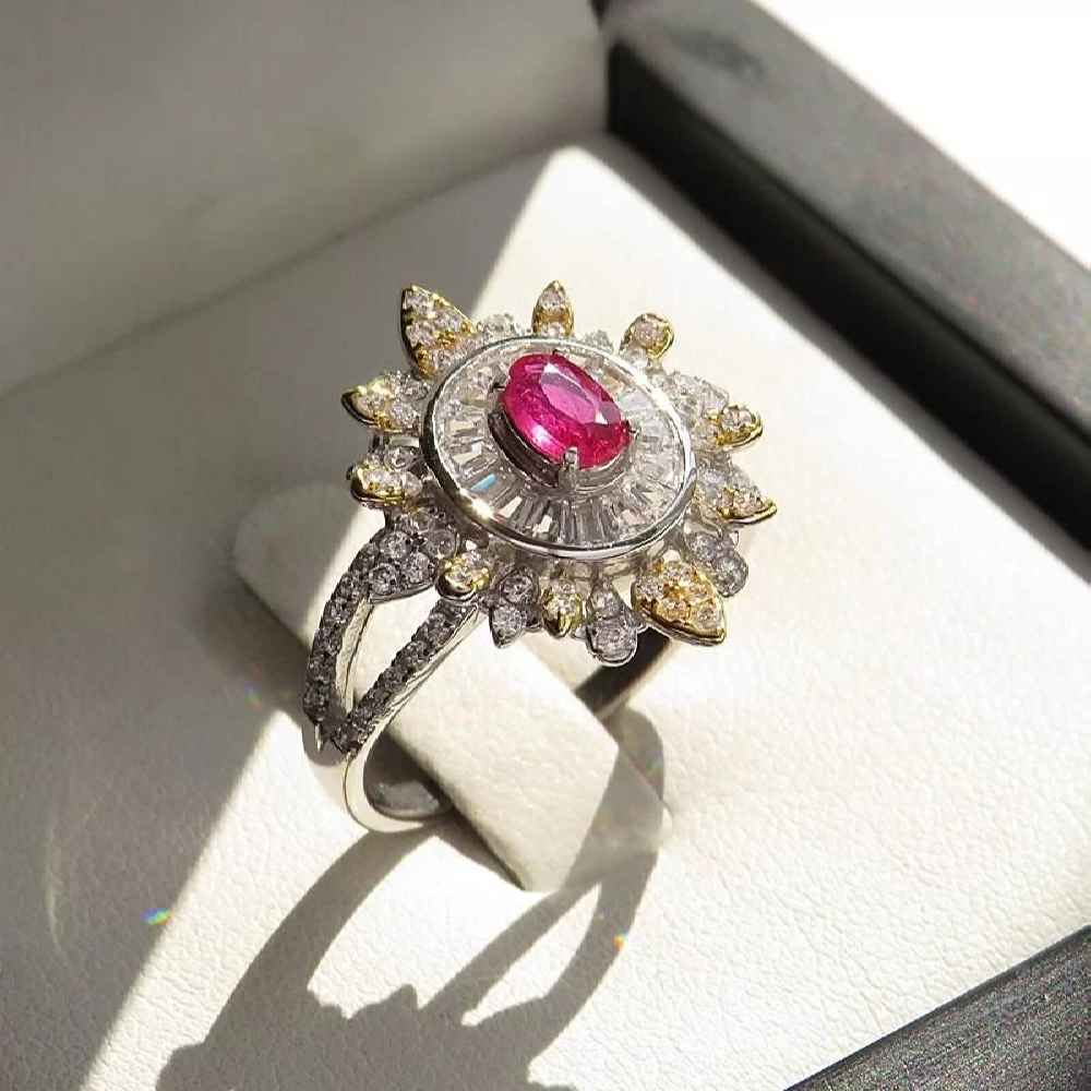 Price and Buy Red Ruby Engagement Silver Ring Bliss for Women Kiana Ava