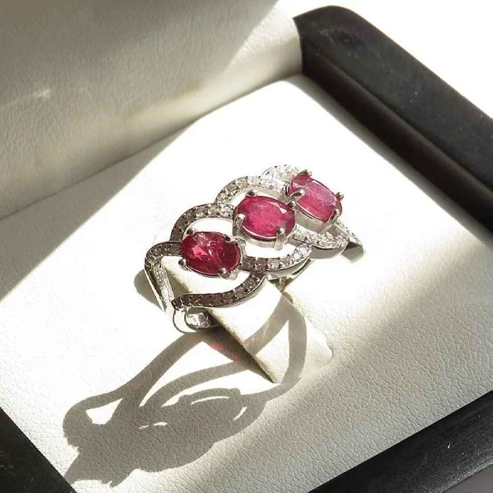 Price and Buy Red Ruby Engagement Silver Ring Bliss for Women Kiana Golnaz