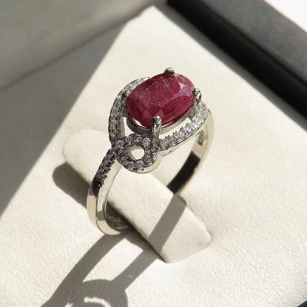 Price and Buy Red Ruby Engagement Silver Ring Bliss for Women Kiana Sarvenaz