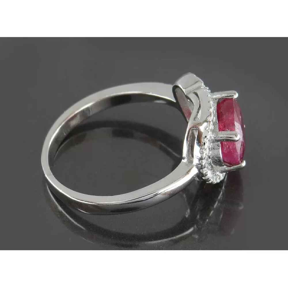 Price and Buy Red Ruby Engagement Silver Ring Bliss for Women Kiana Sarvenaz - Image 4