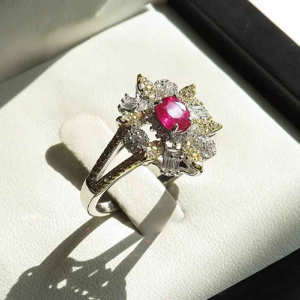 Price and Buy Red Ruby Engagement Silver Ring Bliss for Women Kiana Sorkhab