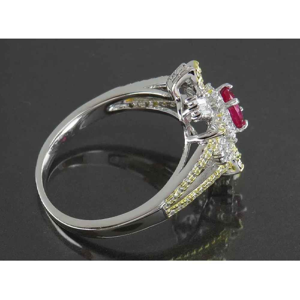 Price and Buy Red Ruby Engagement Silver Ring Bliss for Women Kiana Sorkhab - Image 4