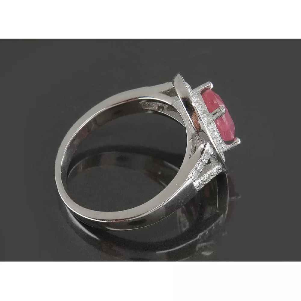 Price and Buy Red Ruby Engagement Silver Ring Bliss for Women Kiana Taban - Image 4