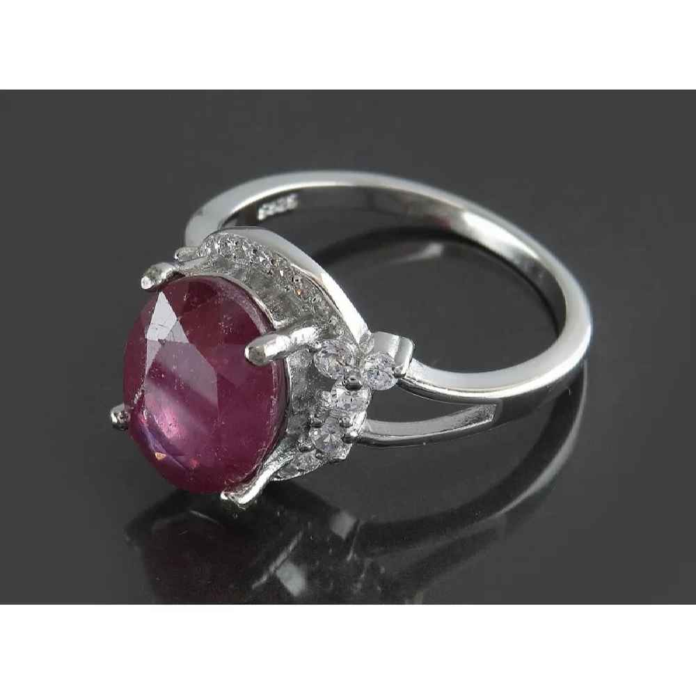 Price and Buy Red Ruby Engagement Silver Ring Bliss for Women Kiana Taranom - Image 3