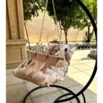 Price and Buy Relaxy-Style Baby Swing – Soft Microfiber & Solid Wood for Gentle Play and Napping - Image 3