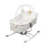 Price and Buy Rella 2-in-1 Electric Baby Cradle & Rocker – Adjustable Seat Musical Toy Bar & Washable Cover