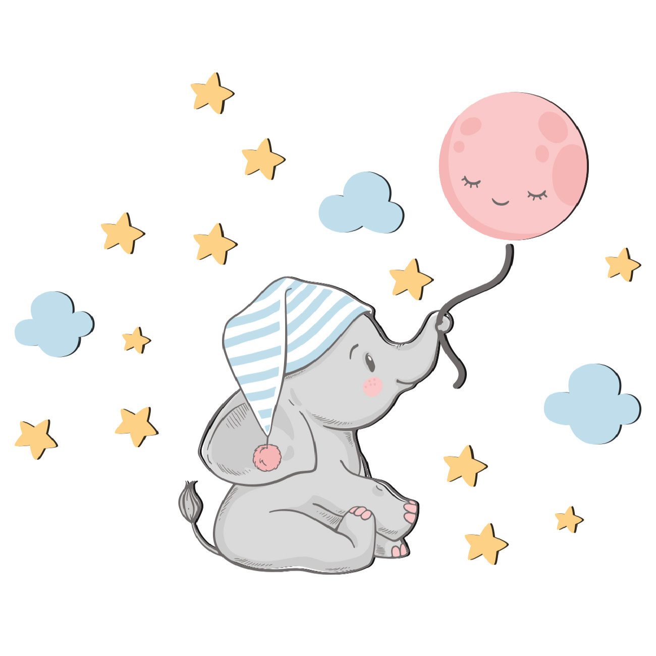 Price and Buy Removable Nursery Wooden Wall Stickers with Elephant Design_69002ea5233aa.jpeg Price and Buy Removable Nursery Wooden Wall Stickers with Elephant Design - Image 1