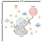 Price and Buy Removable Nursery Wooden Wall Stickers with Elephant Design - Image 5