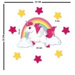 Price and Buy Removable Nursery Wooden Wall Stickers with Unicorn Design - Image 6
