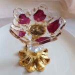 Price and Buy Resin Candle Holder – Floral Resin Candle Holder with Gold Flakes & Petal Pattern - Image 3