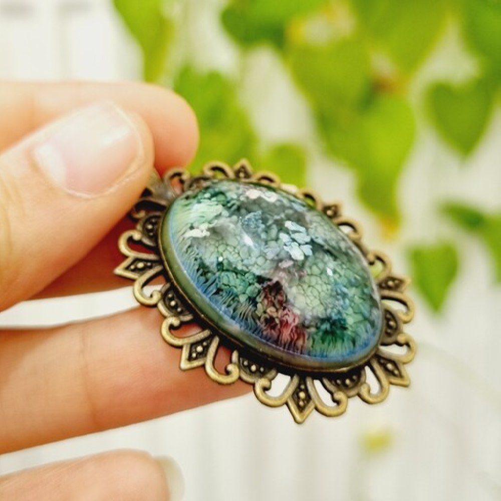 Price and Buy Resin Necklace Pendant for Women Handcrafted Abstract - Image 3