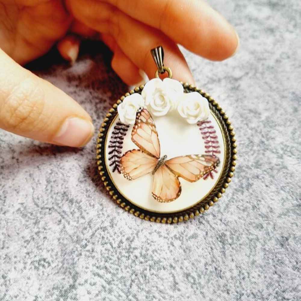 Price and Buy Resin Necklace Pendant for Women Handcrafted Parvaneh - Image 3