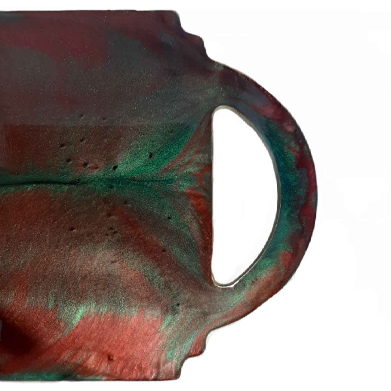 Price and Buy Resin Serving Tray Hand Painted with Handles Abstract - Image 4