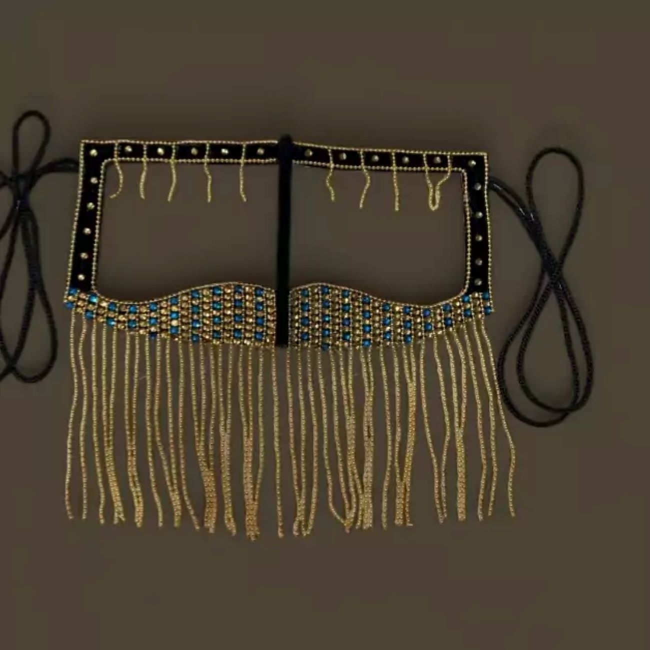 Price and Buy Rhinestone-Studded & Chain Design Burqa Handmaded Traditional Style - Image 3