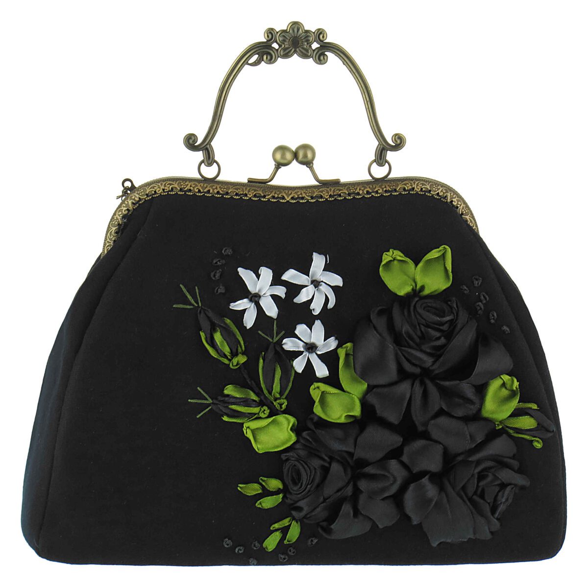 Price and Buy Ribbon Embroidery Clutch Handbag – Velvet with Malih Design