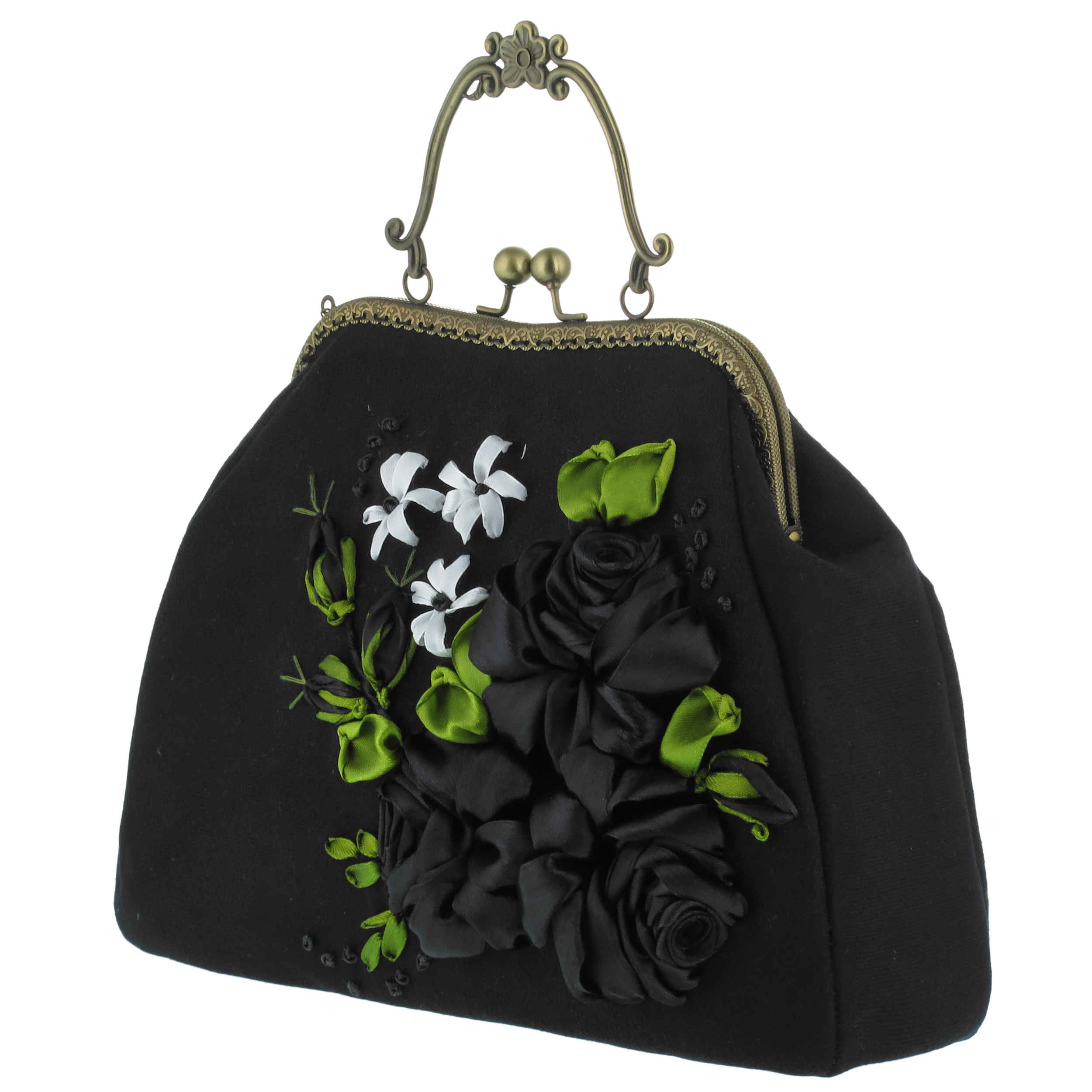 Price and Buy Ribbon Embroidery Clutch Handbag – Velvet with Malih Design - Image 3