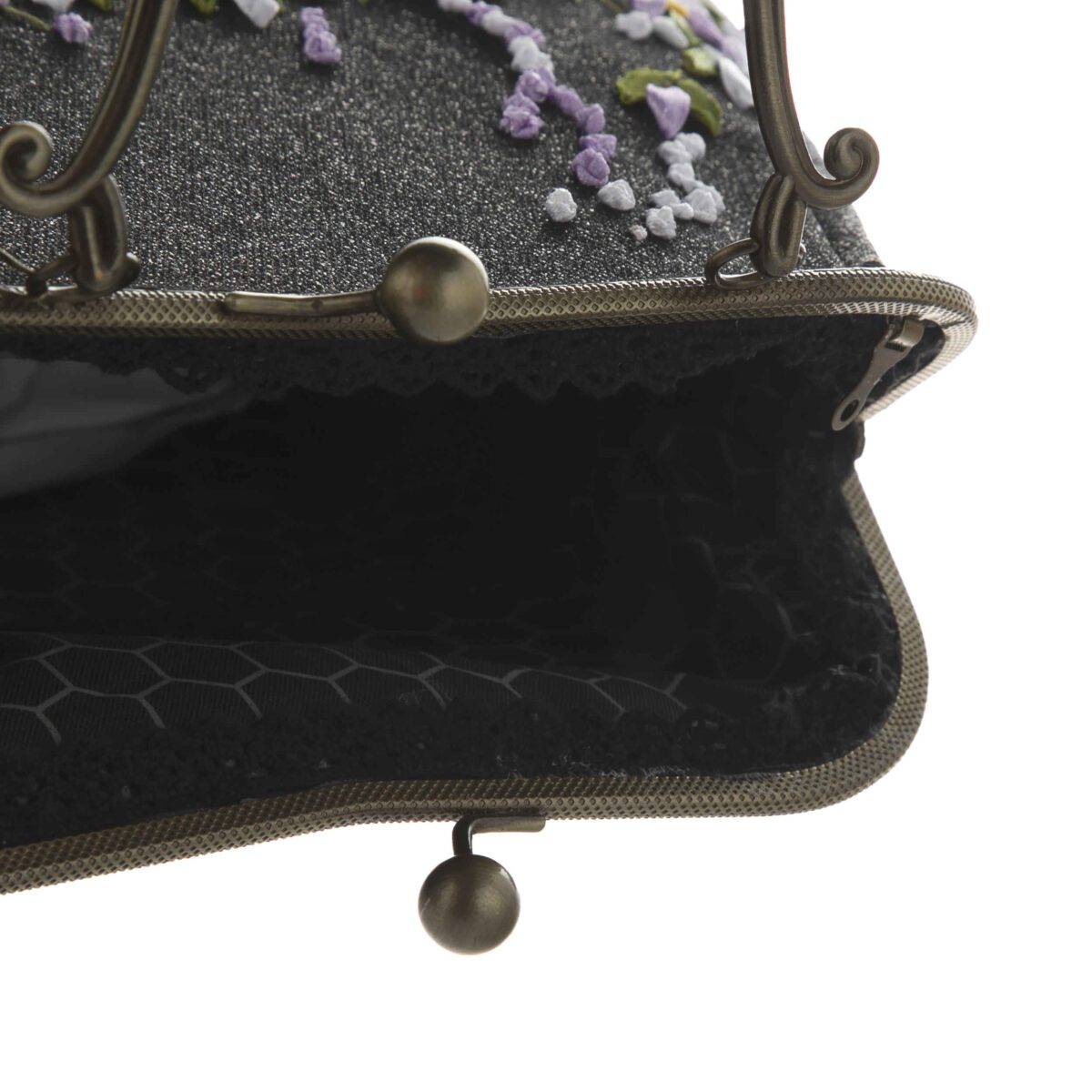 Price and Buy Ribbon Embroidery Clutch Handbag – Velvet with Reyhan Design - Image 5