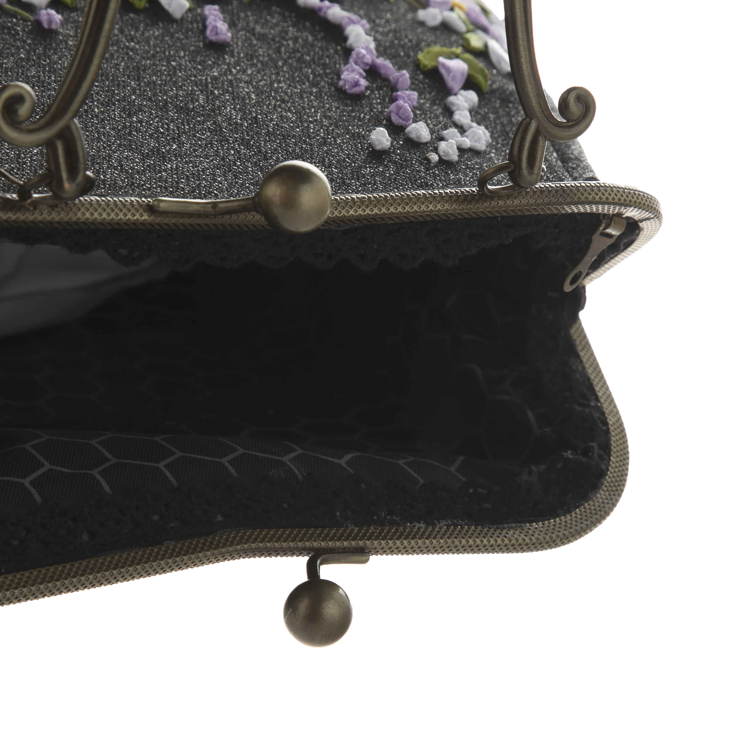 Price and Buy Ribbon Embroidery Clutch Handbag – Velvet with Reyhan Design - Image 5