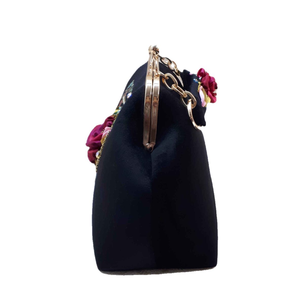 Price and Buy Ribbon Embroidery Clutch Handbag – Velvet with Samira Design - Image 4