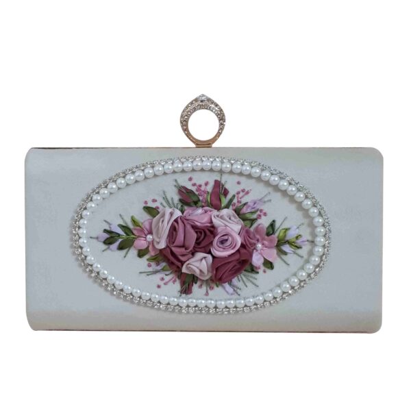 Price and Buy Ribbon Embroidery Clutch Handbag with Floral Detail for Evening Party_68fde779c0394.jpeg Price and Buy Ribbon Embroidery Clutch Handbag with Floral Detail for Evening Party