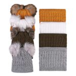 Price and Buy Ring Scarf & Knitted Hat Set with Plush Fur Lining in Fantasy Ear Style