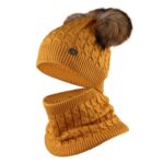 Price and Buy Ring Scarf & Knitted Hat Set with Plush Fur Lining in Fantasy Ear Style - Image 3