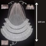 Price and Buy Romantic Wedding Veil with Long Train with Multiple Layer, and Secure Comb for All-Day Wear - Image 5