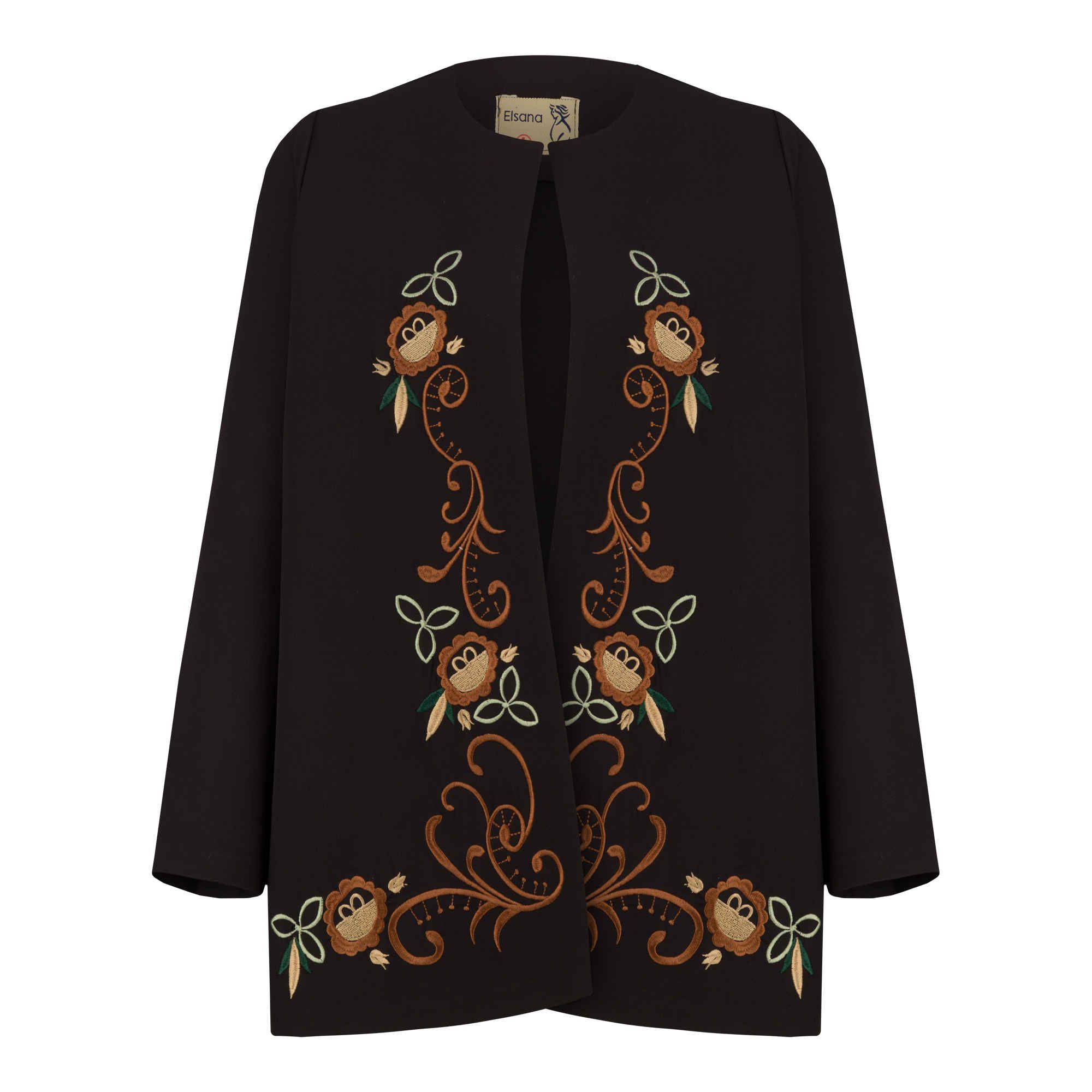 Price and Buy Round Neckline Manto with Embroidery Floral Design for Any Occasion in Black_69033fbebc3b3.jpeg Price and Buy Round Neckline Manto with Embroidery Floral Design for Any Occasion in Black - Image 1