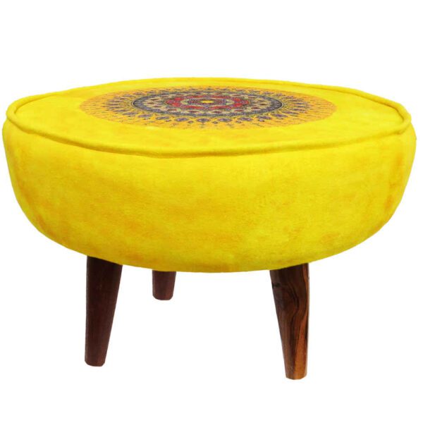 Price and Buy Round Velvet Footstool Inspired by Persian Art Yellow Toranj_68fbe06ad5e1e.jpeg Price and Buy Round Velvet Footstool Inspired by Persian Art Yellow Toranj