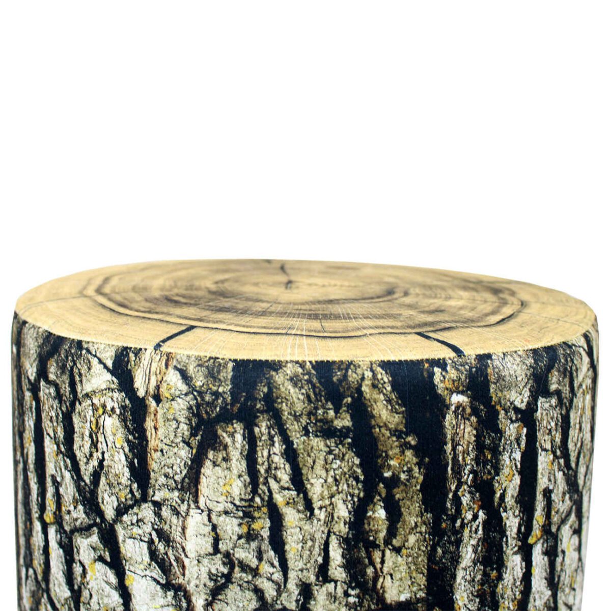 Price and Buy Round Velvet Footstool with Tree Trunk design & Wooden Legs - Image 6